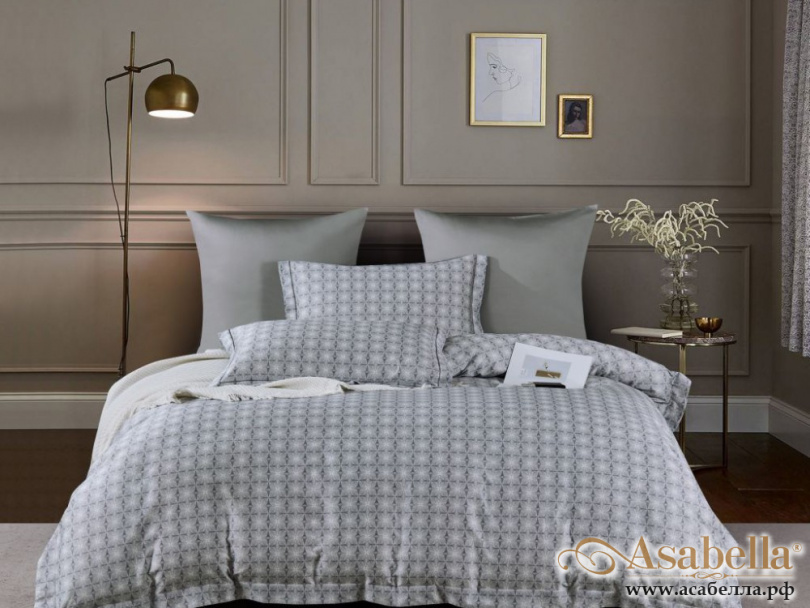картинка комплект постельного белья 1,5-спальный, египетский хлопок 2111-4s от магазина asabella в Москве